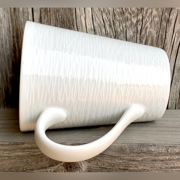 Noritake Textured WoW Swirl White on White Coffee Mug - Picture 10 of 10